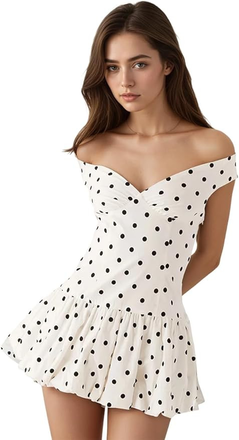 Off The Shoulder Homecoming Dresses Bubble Satin Bodycon Short Graduation Dress for Teens | Amazon (US)