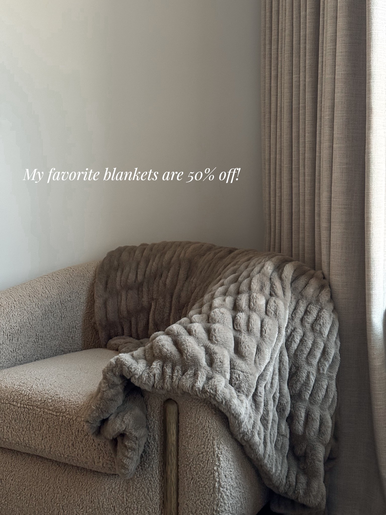 Use code SPRING50 for 50% off sitewide! Each blanket comes in 4 sizes & the brand gives back to breast cancer organizations 🩷 

I have Desert Dune in Large (shown here) & Honey Cloud in Large

#LTKSaleAlert #LTKHome