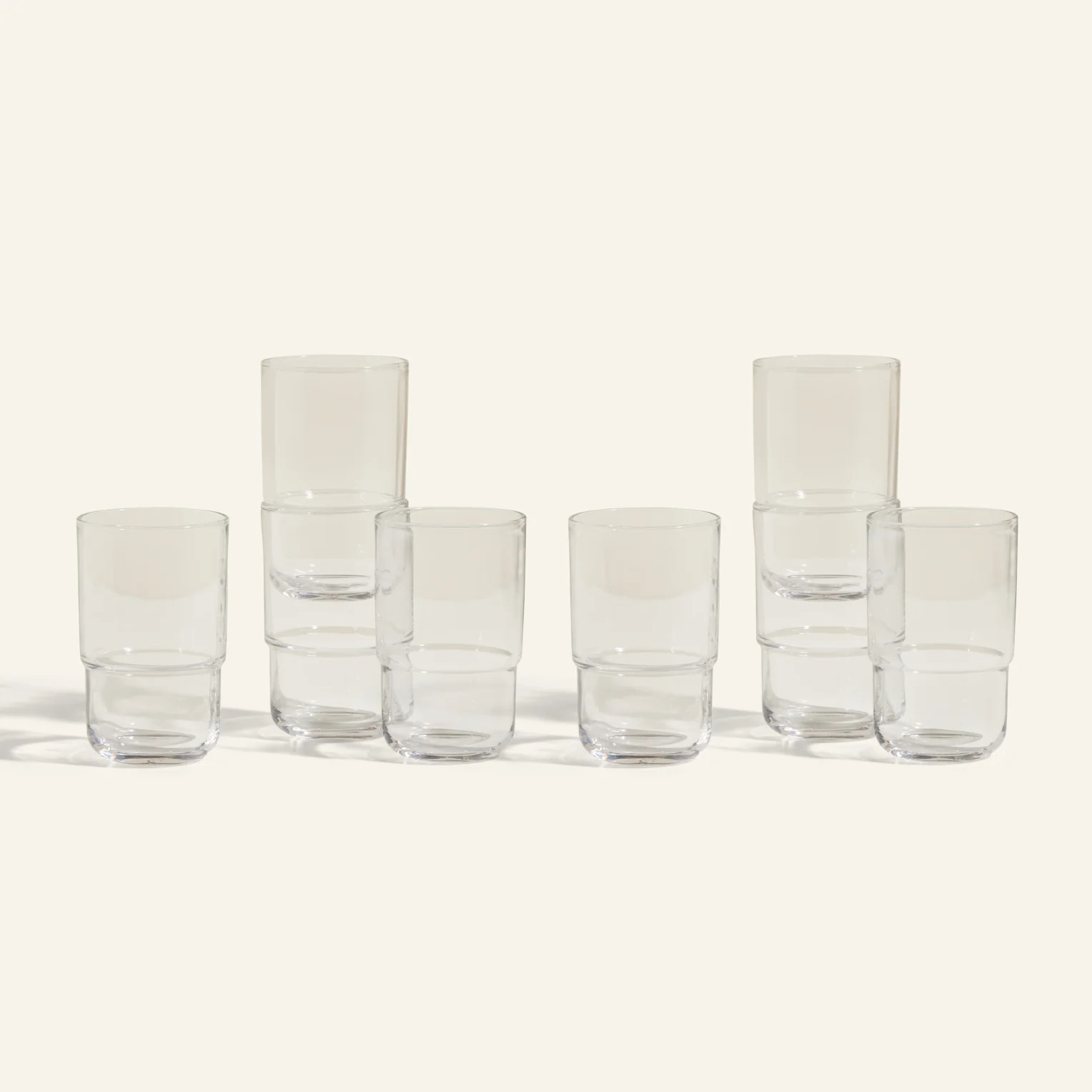 Tall Night + Day Glasses - Set of 8 / Clear | Our Place