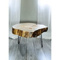 Live Edge Table Wood Slice Sidetable Modern End From Tables Contemporary Tree Danish Nightstand Bedside #pcd2 | Etsy (US)