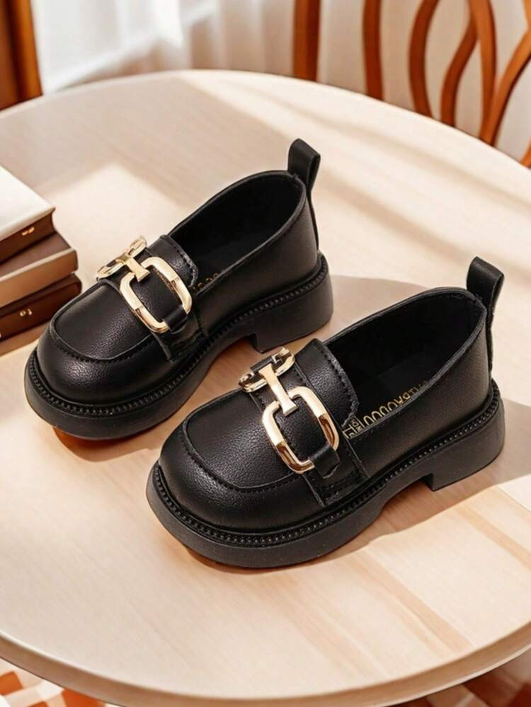 Fashionable & Versatile Girls Shoes, New Design Children Leather Shoes, Infant & Toddler Slip On Low-Top Loafers, Little Girls & Baby Moccasins, Casual School Student Flats | SHEIN