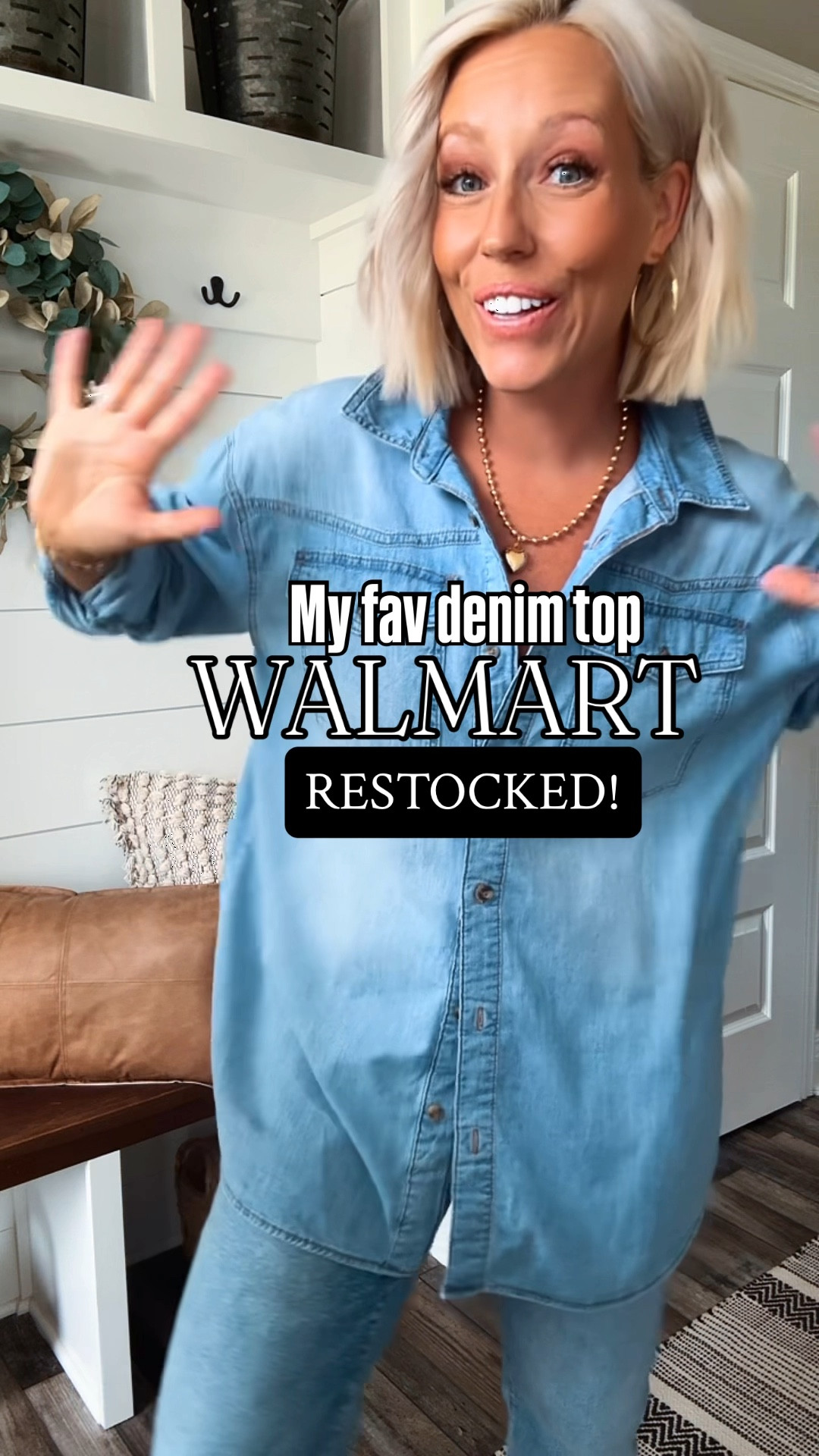 I’m so excited not favorite denim top is BACK!!!! I’ve work this a ton the last two years and is honestly a favorite!!! I love the oversized fit and length!!!! It comes in three washes now!!!
⬇️⬇️⬇️
Top size small (runs oversized)
Jeans size 6 (roomy fit)
Short medium
Black long sleeve top sized up to large for roomy fit! 



#LTKSaleAlert #LTKFindsUnder100 #LTKFindsUnder50