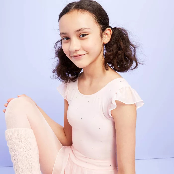 Girls' Dancewear Flutter Sleeve Leotard with Skirt - More Than Magic™ Pink | Target