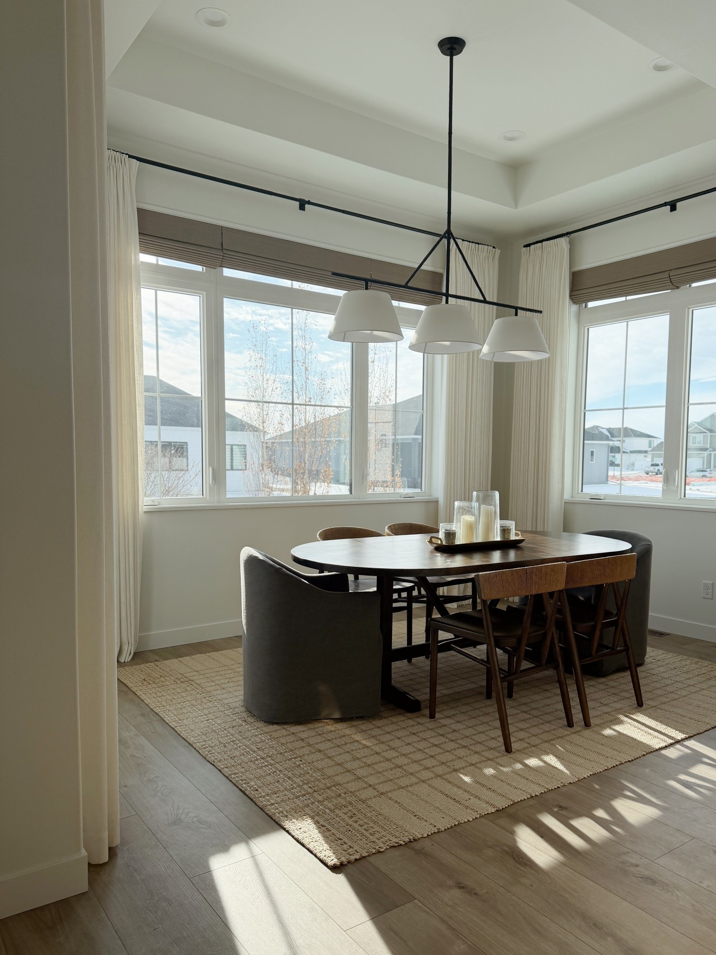 Love this jute rug in our dining space! It features a bottom backing so doesn’t shed like most jute rugs. 

#LTKHome