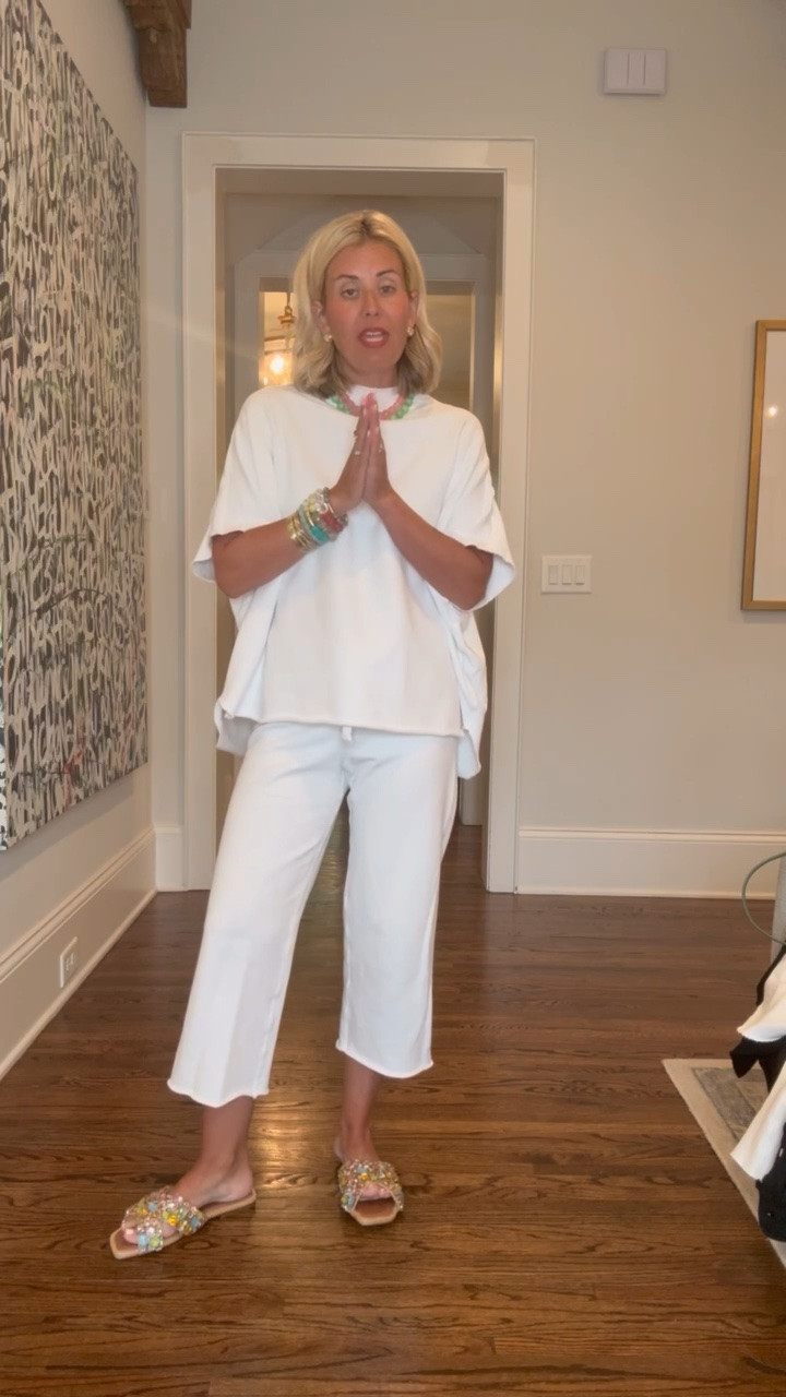 *Code CHEERS for 15% off sitewide at Frank & Eileen!! 
 
Often duplicated never, and I do mean never replicated!!!! I truly don’t think there is another set on the market like these… I mix and match them with each other and with other things. Trust me girls they might be a little bit of a splurge but when you think about price per wear, you can’t pass them up! 

Audrey Top  - xs
Eileen Top - xs 
Effie Top - xs 
Catherine pant - xs (comes in 24” and 29”)
Aspen Set - Audrey top & Catherine 29” pant 
Malibu Set - Effie top &  Catherine 29” pant

#LTKdayinmylife #LTKOver40 #LTKmomlife