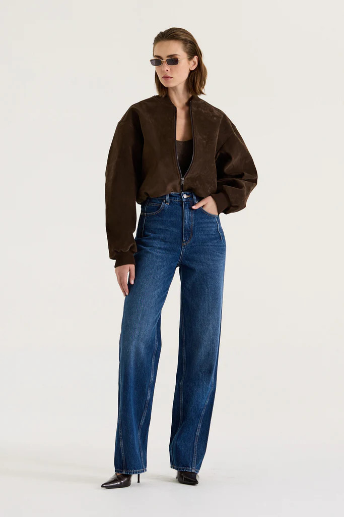 Mara Suede Bomber | Henne