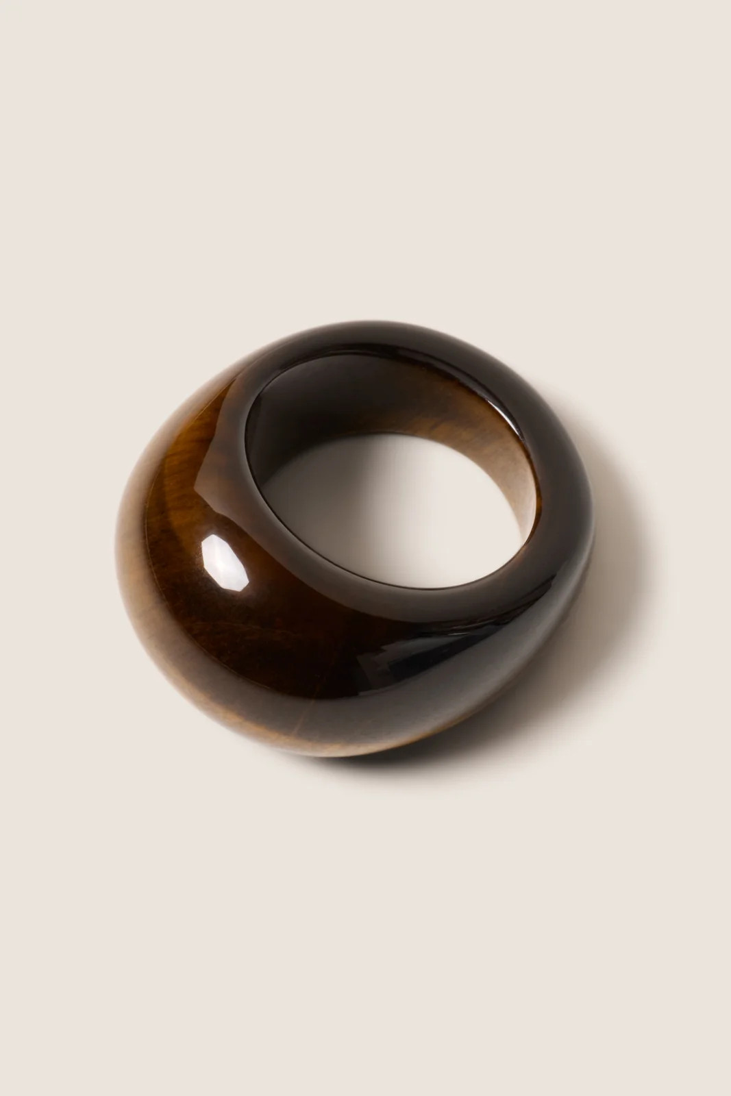 EVEREVE Women's Arya Semi-Stone Ring, Size 8, Chocolate Brown | Evereve