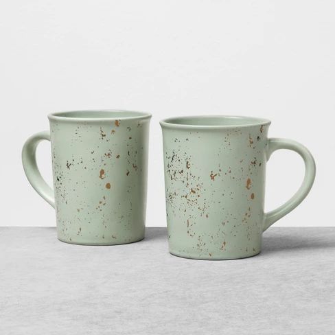 2pk Stoneware Mug Speckled Green - Hearth & Hand™ with Magnolia | Target