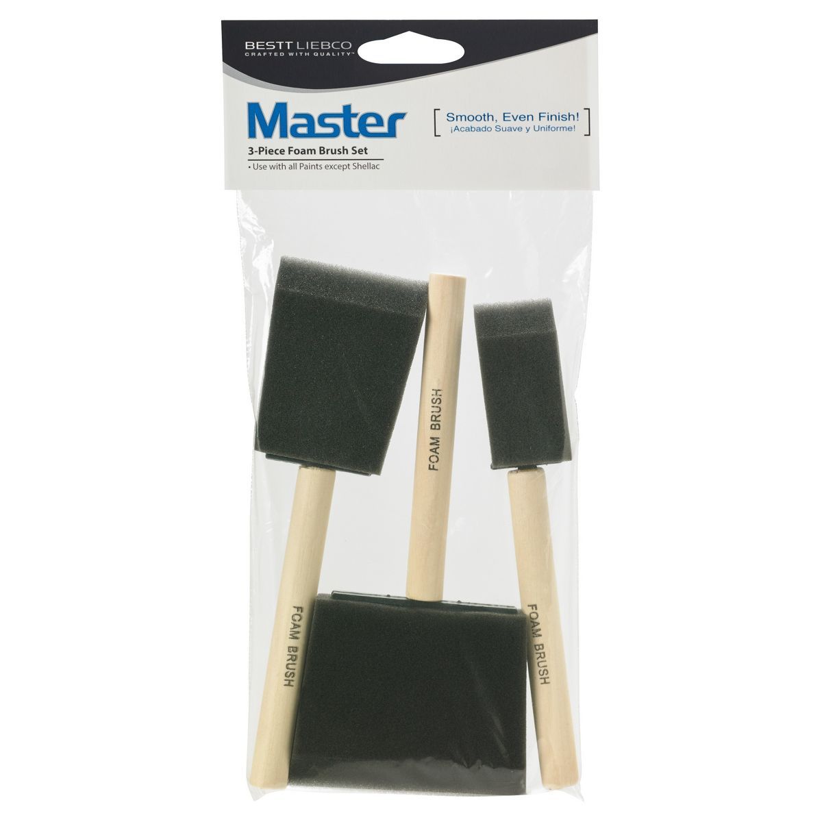 Master 3pc 1"- 3" Foam Paint Brush Set | Target