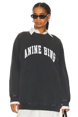 ANINE BING Tyler Sweatshirt in Washed Black from Revolve.com | Revolve Clothing (Global)