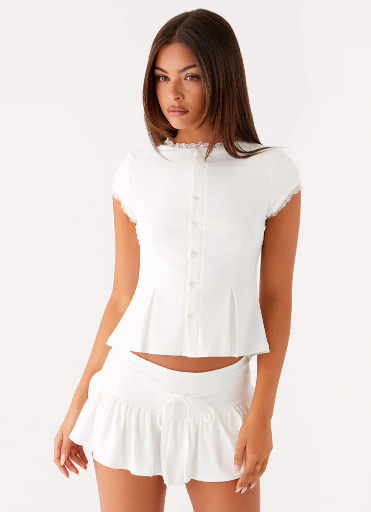 Landon Mini Skort - White | Peppermayo (Global)