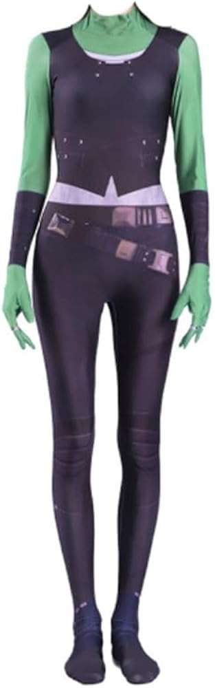 Niomeso Gamora Costume Women Girls Halloween Cosplay Jumpsuit with Gamora Wig | Amazon (US)