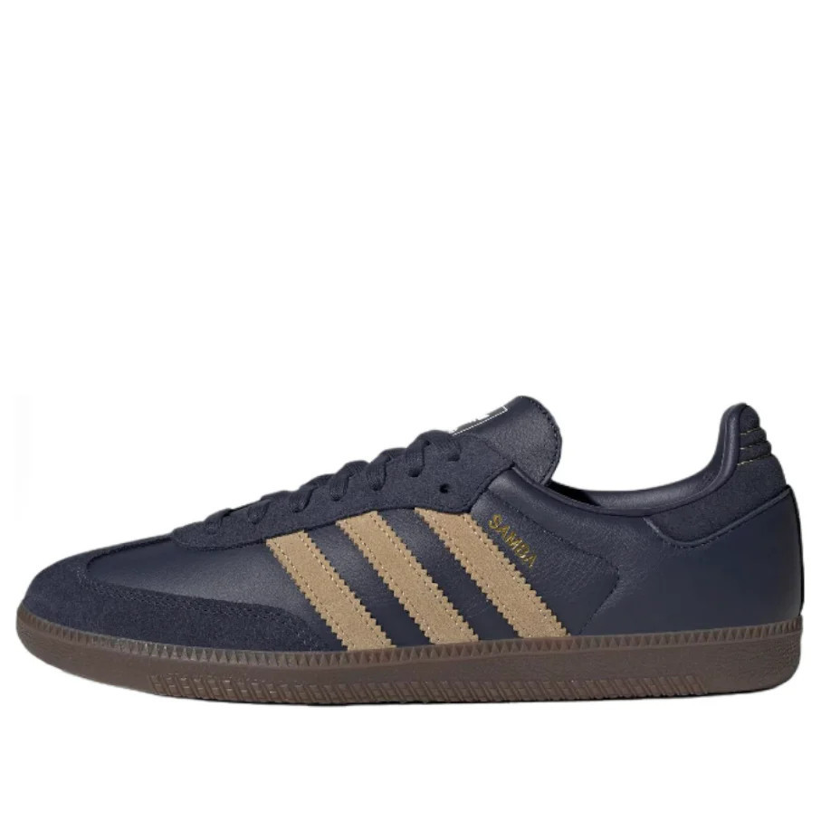 adidas Samba 'Shadow Navy Golden Beige Gum' JR0894 | KICKS CREW