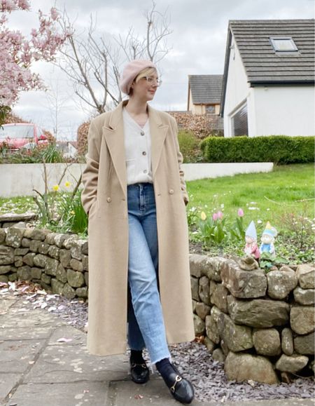 Camel overcoat jeans and layers spring transitional style 

#LTKSeasonal #LTKstyletip #LTKeurope