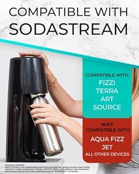 MATE OF STEEL® Compatible with Sodastream Fizzi, Terra & Art - 35oz Bottle - Dishwasher Safe | L... | Amazon (US)