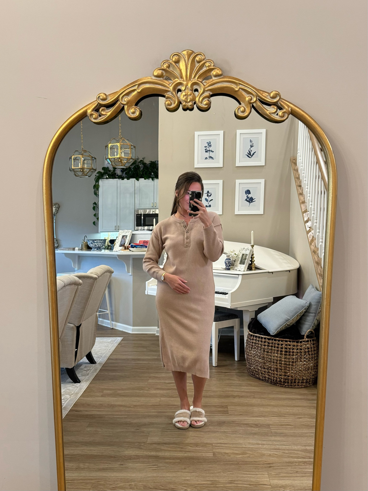 Wearing a small
