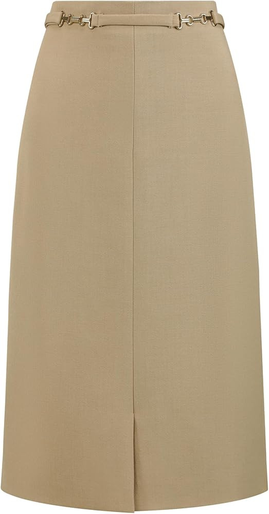 Hobemty Women's Business Pencil Skirt High Waist 2025 Formal Work Knee Length Skirts | Amazon (US)