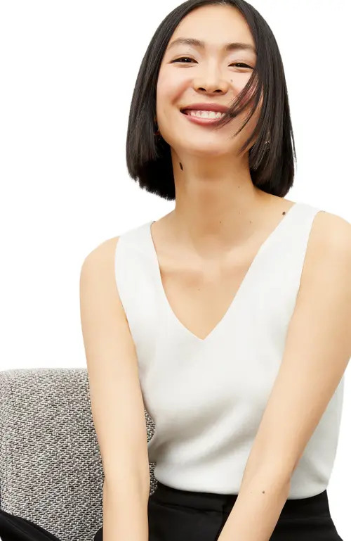 M.M.LaFleur Peggy Top - Eco 365Knit in Ivory at Nordstrom, Size Large | Nordstrom