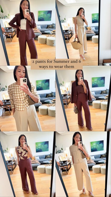 2 key pants for summer and 6 ways to wear them! Wearing XS and 2 in everything! So many great pieces in this collection! 

#LTKStyleTip #LTKWorkwear