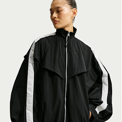 Women's Nike Sportswear Oversized Balloon Track Jacket in Brown | IM8165-297 | Nike (US)