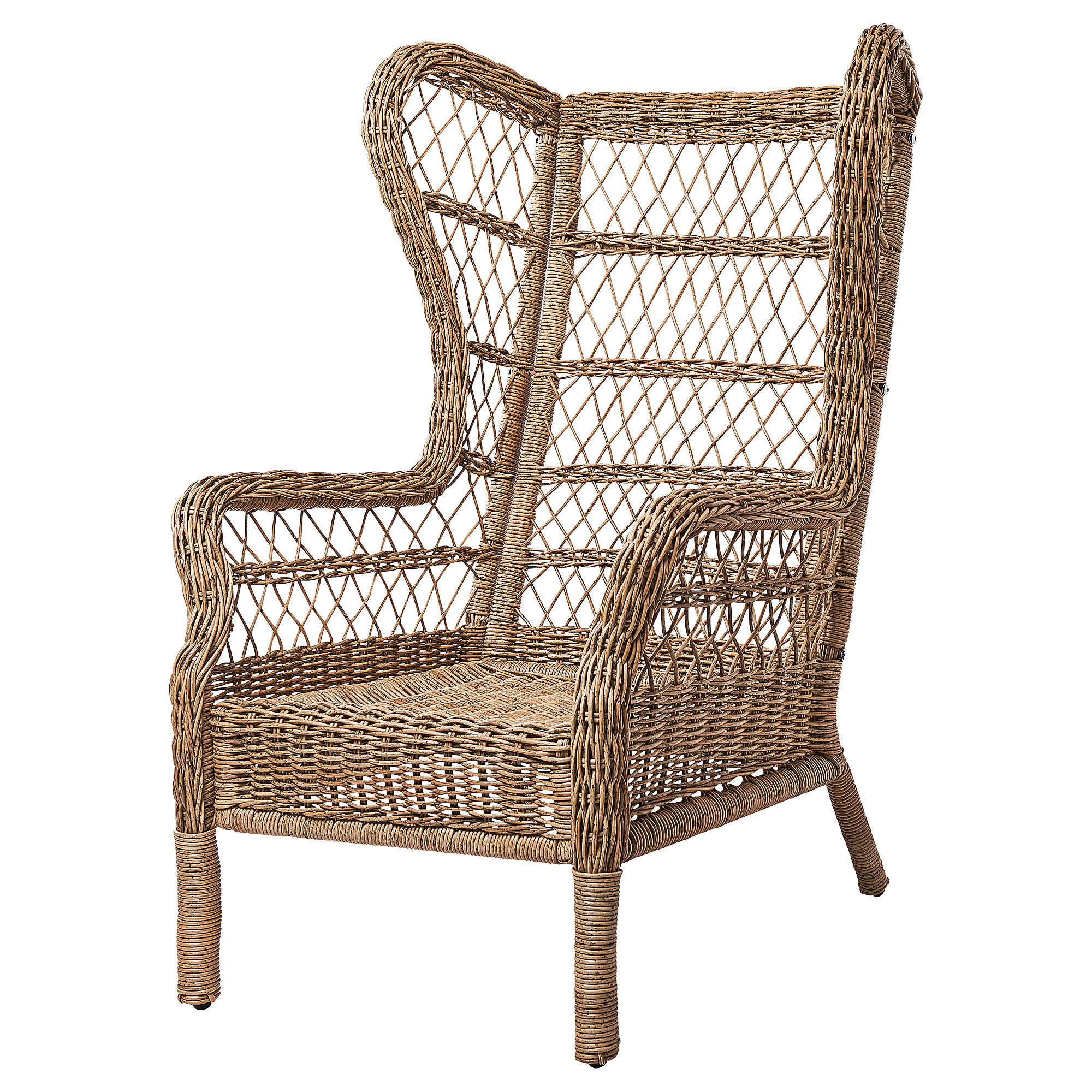 RISHOLMEN Wing chair, in/outdoor, brown | IKEA US