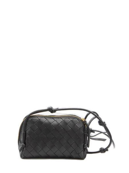 Bottega Veneta Women's Intrecciato Concert Pouch in Black | 794258VCPP1 Color 8425 | LOZURI