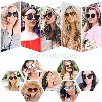 SOJOS Classic Round Retro Plastic Frame Vintage Large Sunglasses for Women Men BLOSSOM SJ2067 | Amazon (US)