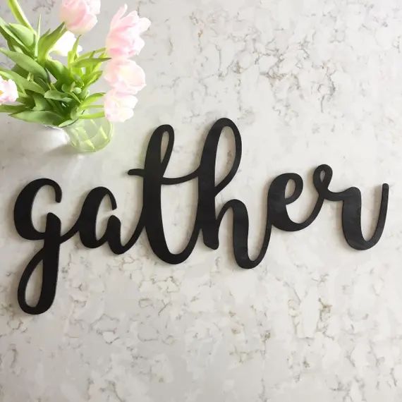gather Sign // Wood gather Sign // Home Decor // gather Decor // Rustic Wood Sign// Wood Sign // ... | Etsy (US)