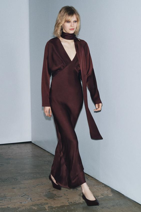 SATIN EFFECT HANDKERCHIEF DRESS ZW COLLECTION LIMITED EDITION | Zara US