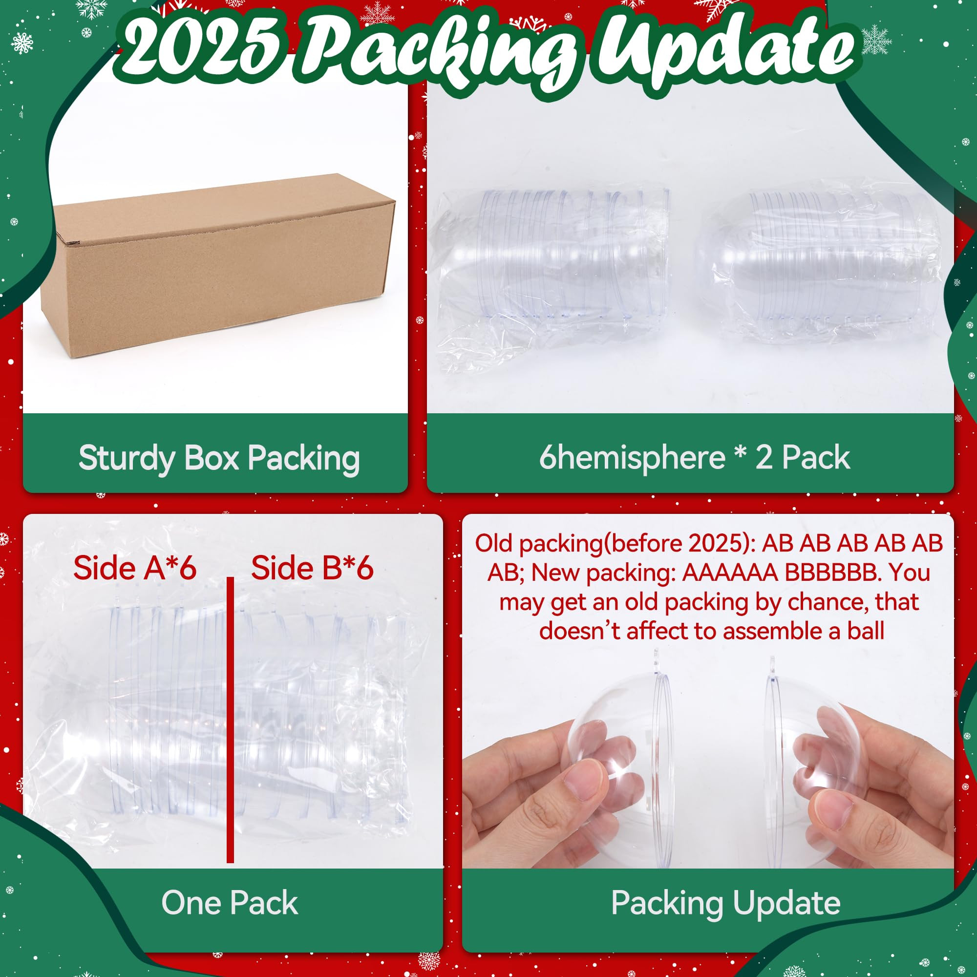 12 Pack Clear Plastic Fillable Ornament Ball 3.15''/80mm for Christmas,Holiday, Wedding,Party,Hom... | Amazon (US)