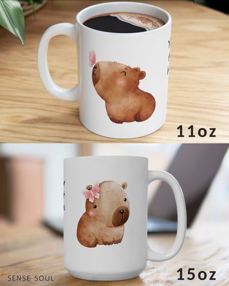 Do you know someone that likes capybaras? This would make the perfect gift 💝 #capybara #capybaralove #customgift #mugs #teacup #sensesoul 

Gift idea, custom gift, coffee lover, tea time, self care time 

#LTKhome #LTKfindsunder50 #LTKsalealert