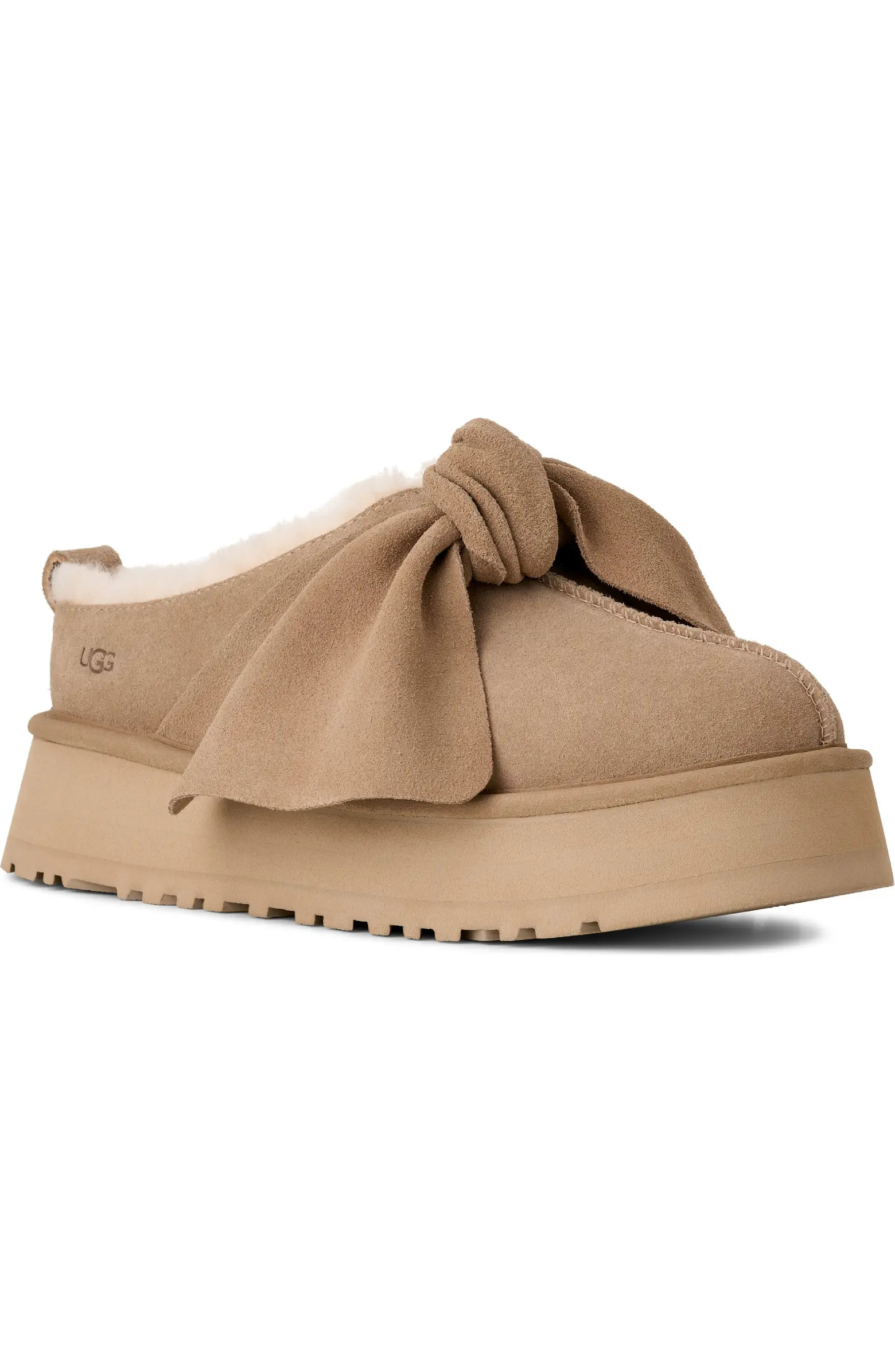 UGG® Classic Mini Bow Genuine Shearling Lined Slipper (Women) | Nordstrom | Nordstrom
