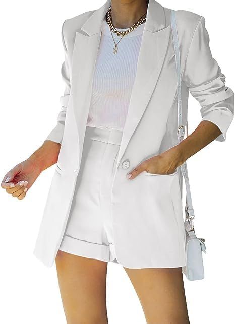 Cicy Bell Women's Blazer Matching Shorts Sets 2 Piece Outfits Short Suits | Amazon (US)