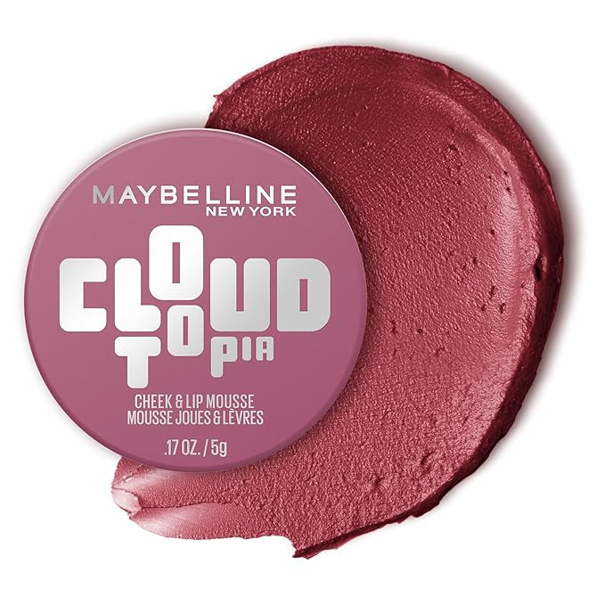 Maybelline Cloudtopia Blush for Cheeks and Lip Mousse, Ultra-Vivid, Pigmented Formula for Up to 1... | Amazon (US)