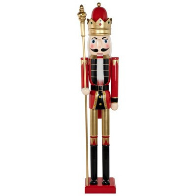 Northlight Commercial Size Christmas Nutcracker King with Scepter - 6' - Red, Black and Gold | Target