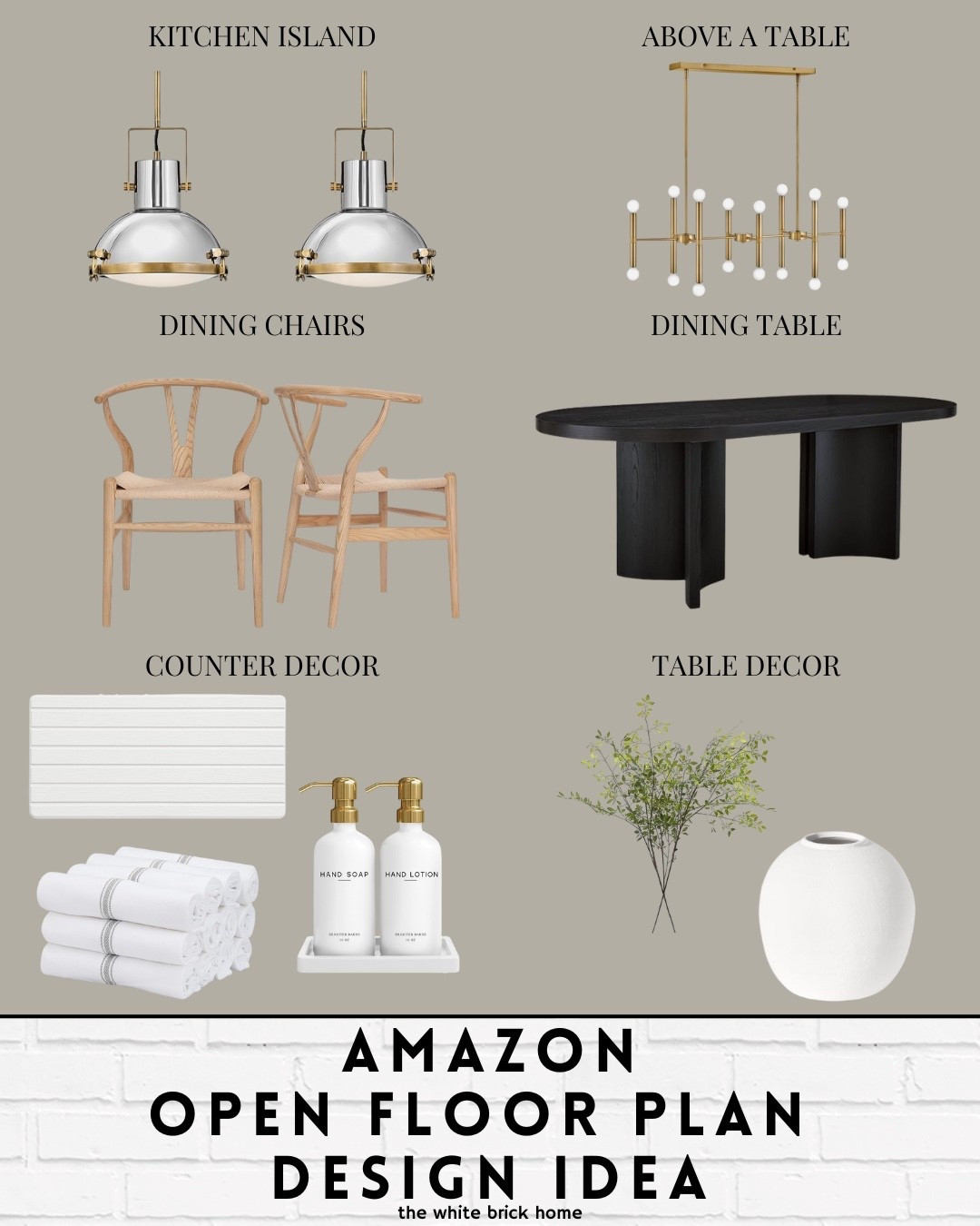 Beautifully coordinated furniture and lighting for an open floor plan design! 

🖤🖤

Amazon, Amazon home, home decor, home design, kitchen table, kitchen lighting, chandelier, dining table, dining chair, dining furniture, vase, kitchen pendant, brass chandelier, modern home decor, home design, table, chair, kitchen decor 

#LTKFindsUnder100 #LTKFindsUnder50 #LTKHome