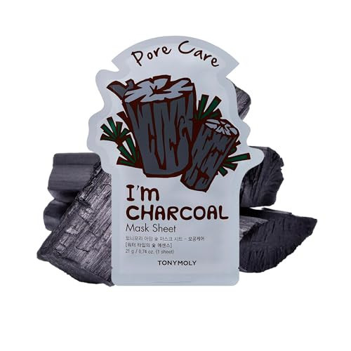 TONYMOLY I’m Charcoal Pore Cleansing Sheet Mask – Korean Hydrating & Moisturizing Face Mask with Charcoal for Pore Care & Soothing Skincare | Amazon (US)