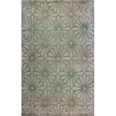 Ilford Floral Handmade Tufted Wool Beige Area Rug | Wayfair North America
