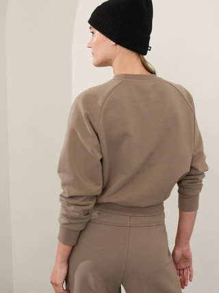 Logo Fleece Crew Sweatshirt | Athleta