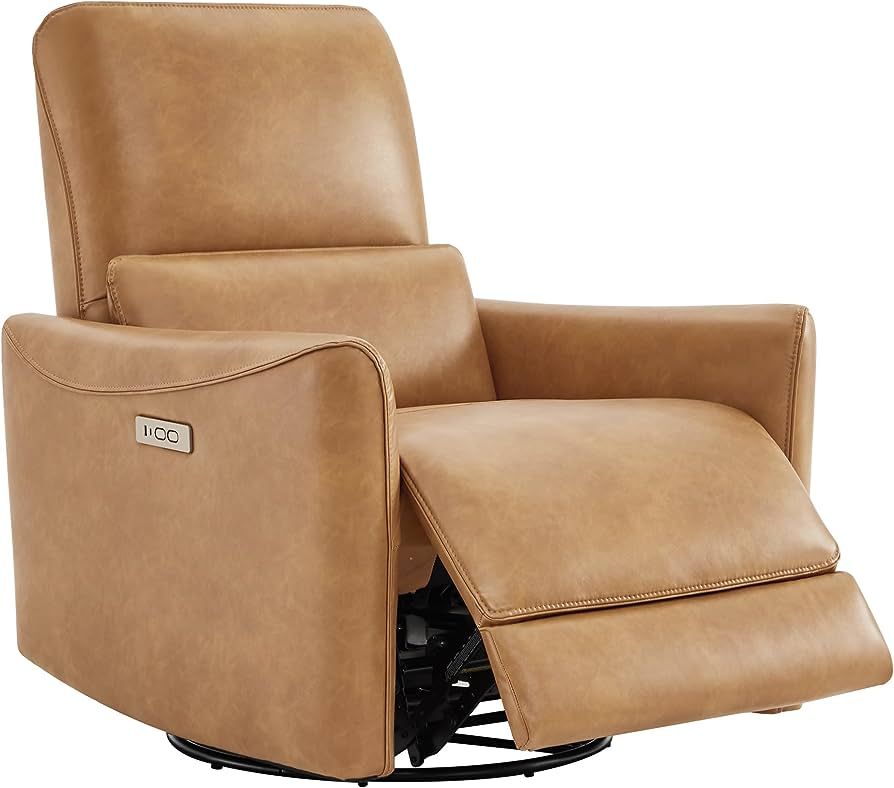 CHITA Power Recliner Chair Swivel Glider, FSC Certified Upholstered Faux Leather Living Room Recl... | Amazon (US)