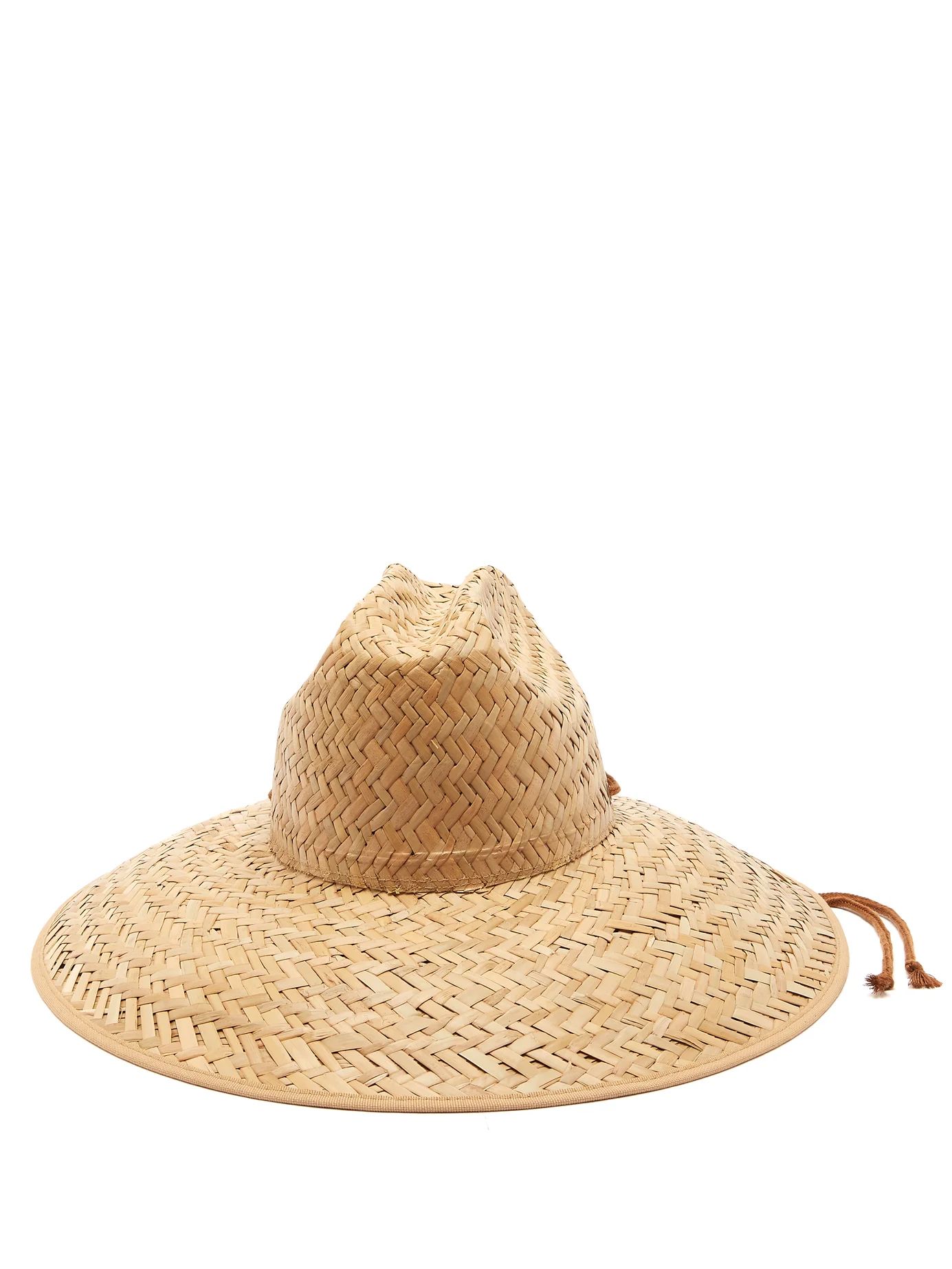 Wide-brimmed straw hat | Matches (US)