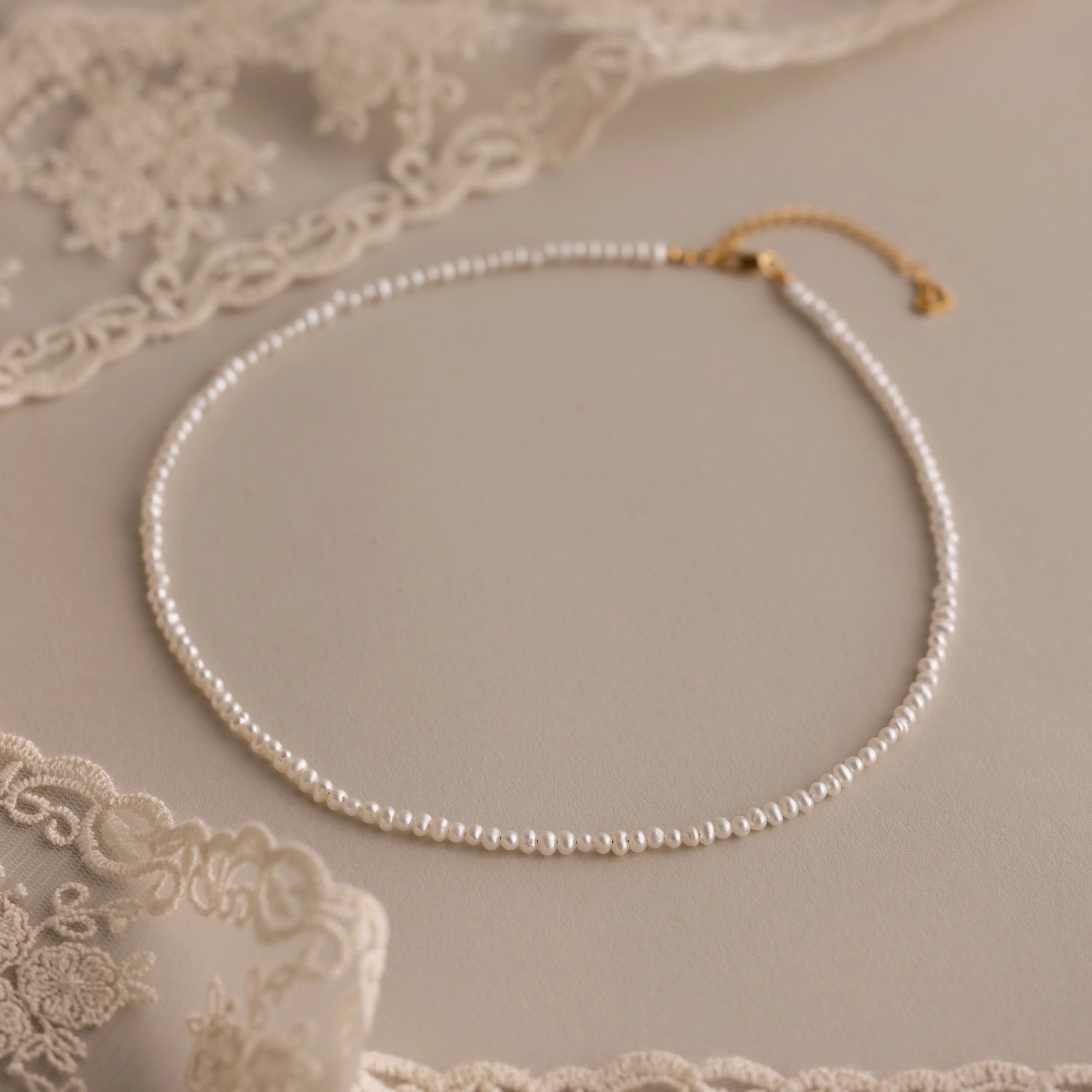 Summer Pearl Beaded Necklace in 18K Gold | Caitlyn Minimalist | Caitlyn Minimalist