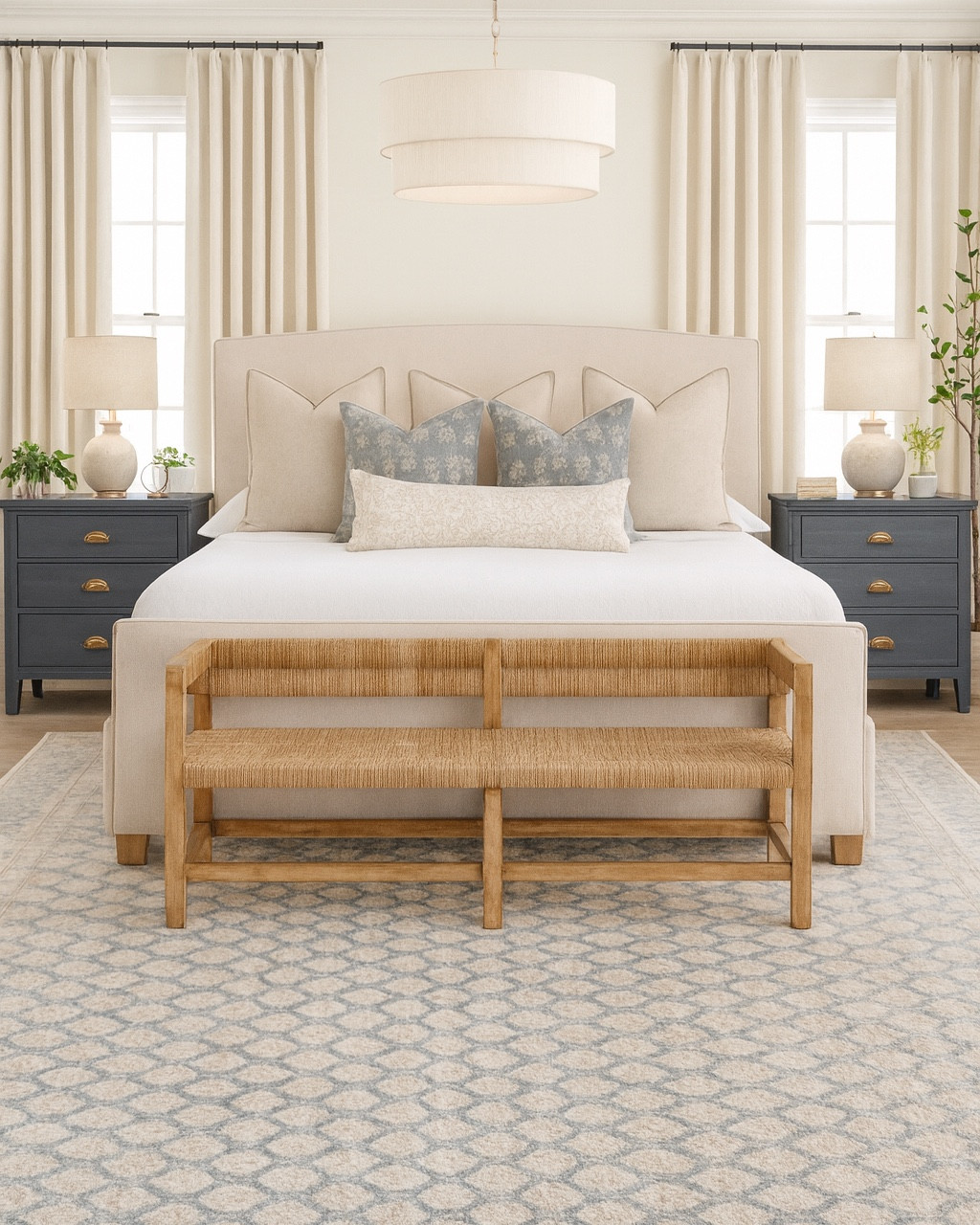 neutral bedroom, bedroom decor, bedroom design, dresser styling, wood dresser, modern coastal, traditional bedroom, classic home, bedroom inspiration, bedroom ideas, interior design, home decor, home styling, calming bedroom, warm neutral tones, blue rug, curtain styling, designer bedroom, timeless design, cozy home, master bedroom

#LTKFamily #LTKStyleTip #LTKHome