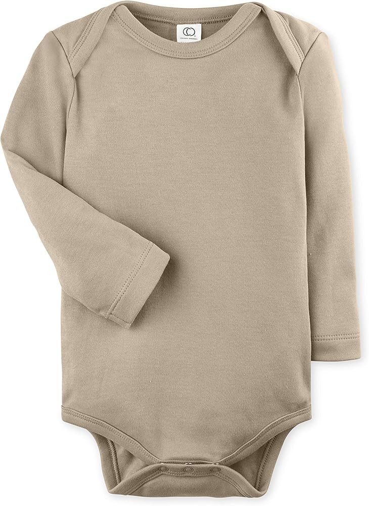 Colored Organics - Organic Cotton Baby Bodysuit - Long Sleeve Infant One Piece | Amazon (US)