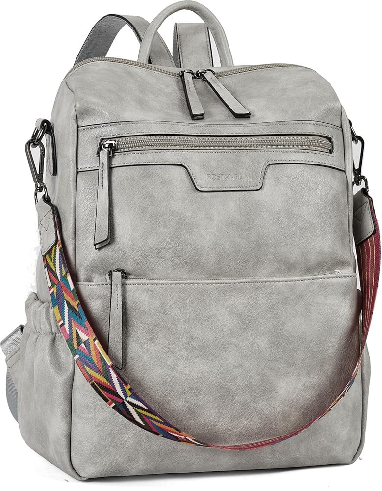 BOSTANTEN Backpack Purse for Women Fashion Designer Travel Backpack Leather Convertible Shoulder Bag | Amazon (US)