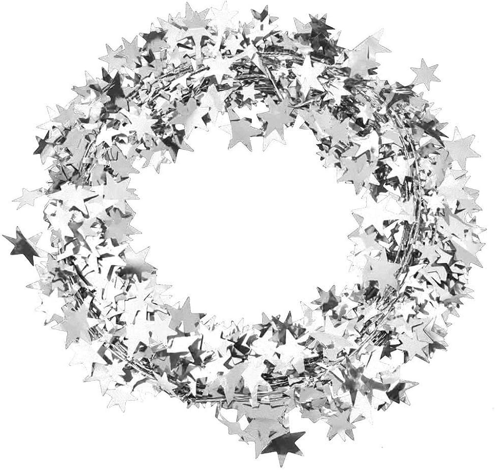 7.5M Small Star Garland Christmas Tree Wedding Party Decoration Clothing Accessories (Silver) Wir... | Amazon (US)