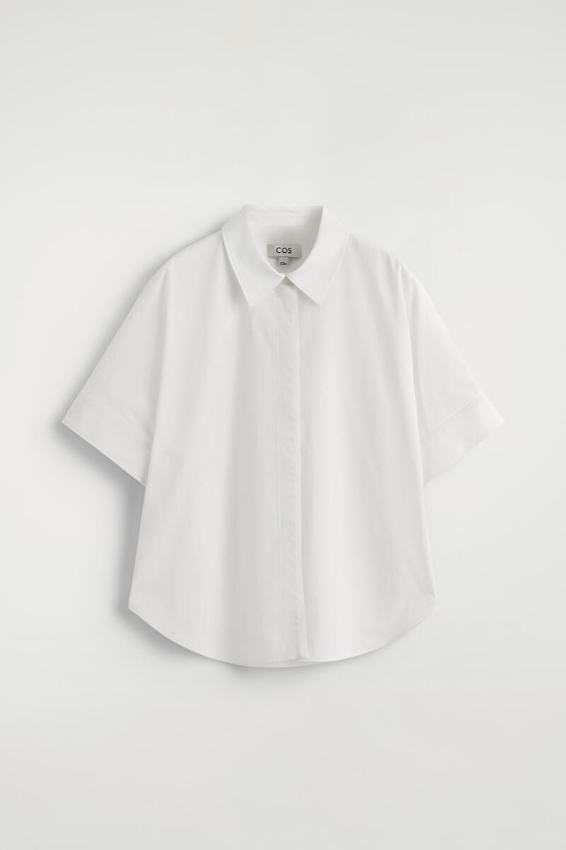 Oversized Short-Sleeved Cotton Shirt | COS (US)
