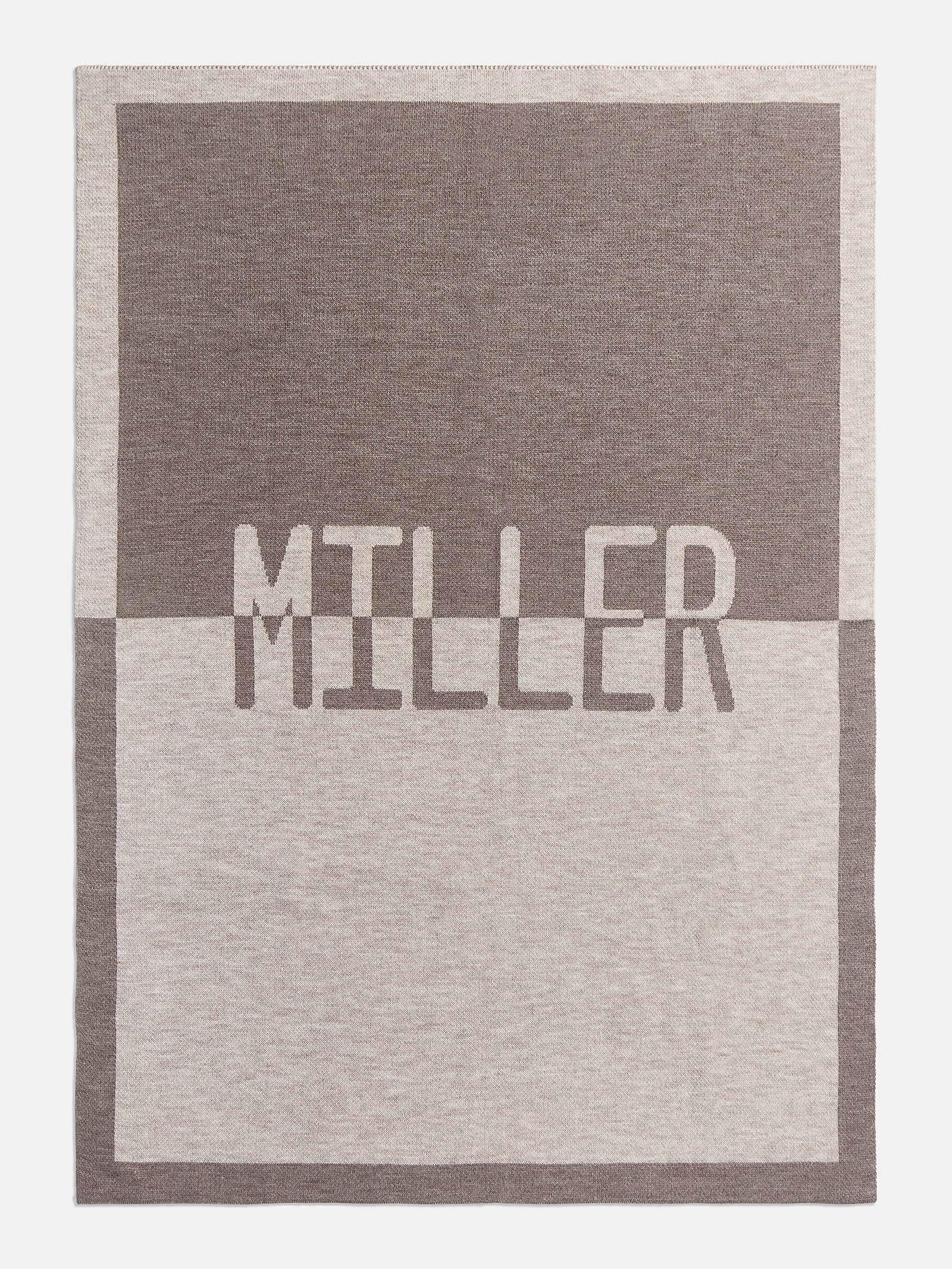 Spell It Out Custom Blanket - Light Brown/Dark Brown | BaubleBar