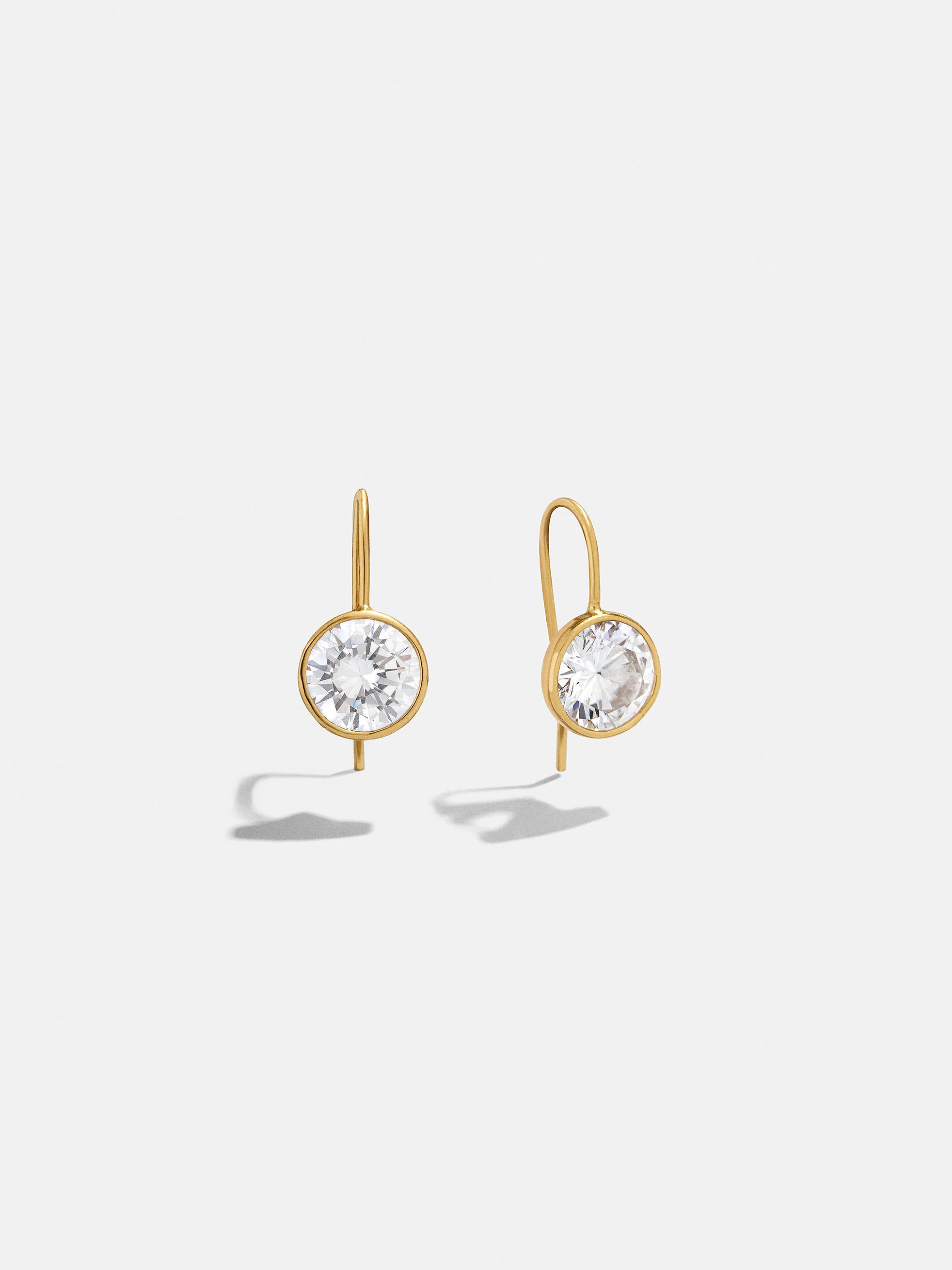 Fallon 18K Gold Bezel Earrings - Gold/Pavé | BaubleBar