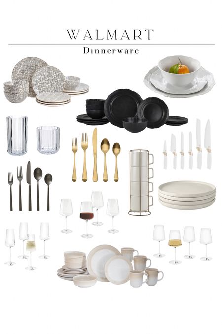 Walmart dinnerware, glassware and utensils 

#LTKfindsunder50 #LTKstyletip #LTKhome